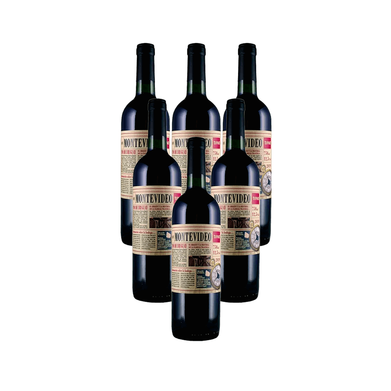 Kit-de-Vinho-Uruguaio-Montevideo-Tannat-Tinto-750ml---6-unidades