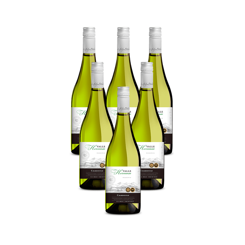 Kit-de-Vinho-Chileno-Luis-Felipe-Edwards-Valle-Hermoso-Reserva-Chardonnay-Branco-750-Ml---6-unidades