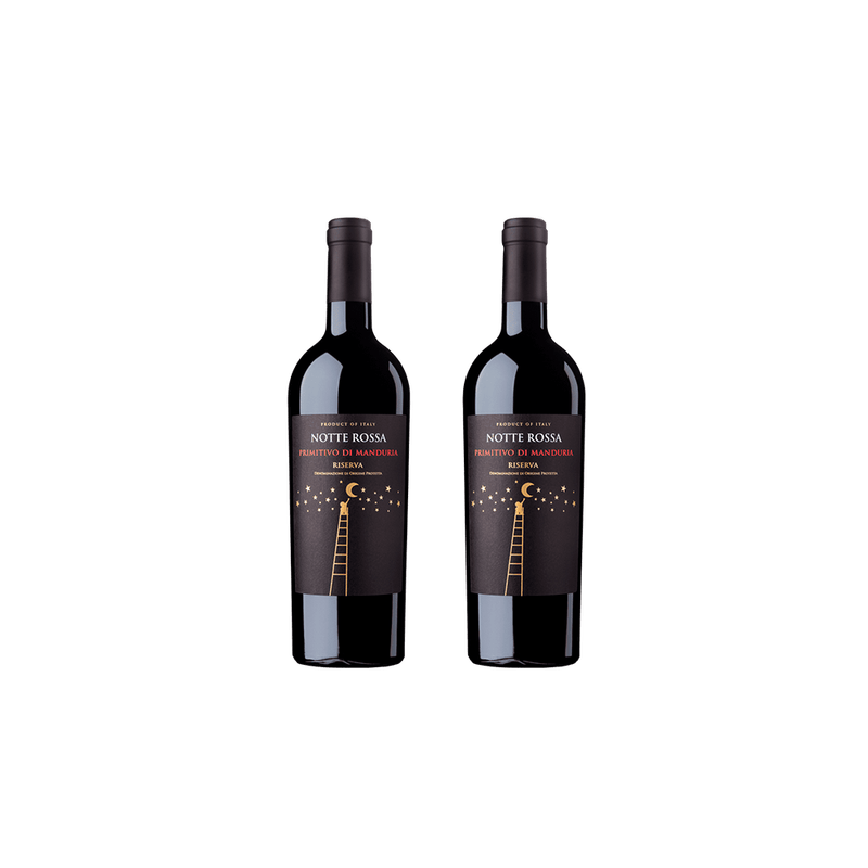 Kit-de-Vinho-Italiano-Notte-Rossa-Primitivo-Di-Manduria-Reserva-Tinto-750-Ml---2unidades