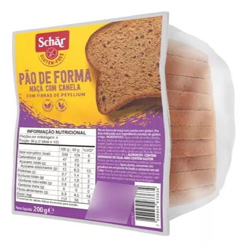 Pao-De-Forma-Maca-Com-Canela-Com-Fibra-De-Psyllium-Sem-Gluten-Zero-Lactose-Schar-200-G