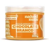 Pasta Amendoim Com Chocolate Branco Naked 300 G