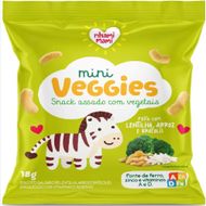 Biscoito Mini Veggies Lentilha E Brócolis Integral Nhami Mami 18 G