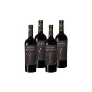 Kit de Vinho Italiano Notte Rossa Primitivo Di Manduria Dop Tinto 750 Ml - 4 unidades