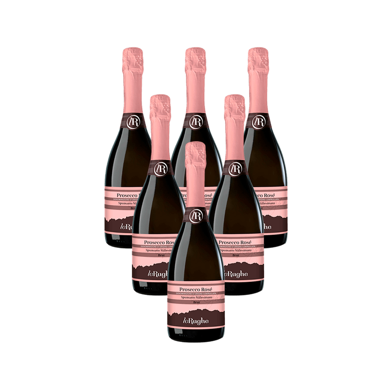 Kit-de-Espumante-Italiano-Prosecco-Le-Rughe-Rose-750ml---6-unidades