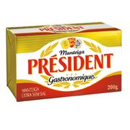 Manteiga Tablete Sem Sal President 200g