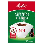 Filtro De Papel Para Cafeteira Elétrica Melitta Nº4 30 Unidades