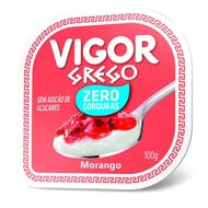 Iogurte De Morango Zero Grego Vigor 100g