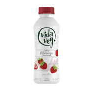 Iogurte De Coco Com Morango Vegano Vida Veg 450 Ml