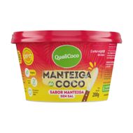 Manteiga De Coco Sem Sal Sabor Manteiga Qualicoco 200 G