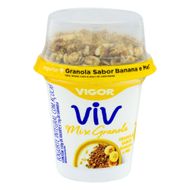 Iogurte Mix Granola Banana E Mel Vigor 165 G