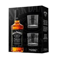 Pack Whisky Com 2 Copos Jack Daniels 1 Litro