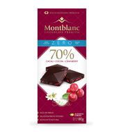 Chocolate Ao Leite Com Cranberry Zero Montblanc 80 G