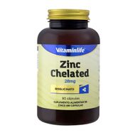 Zinco Quelato 28 Mg Vitaminlife Com 90 Cápsulas