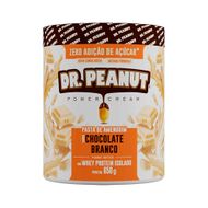 Pasta De Amendoim Sabor Chocolate Branco Com Whey Protein Dr. Peanut 650 G