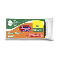 Sacos Para Lixo Wecycle Reforçado Preto 50 Litros Embalixo Com 30 Unidades