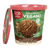 Sorvete De Chocolate Com Pedaços De Avelã Vegano Kibon 800 Ml