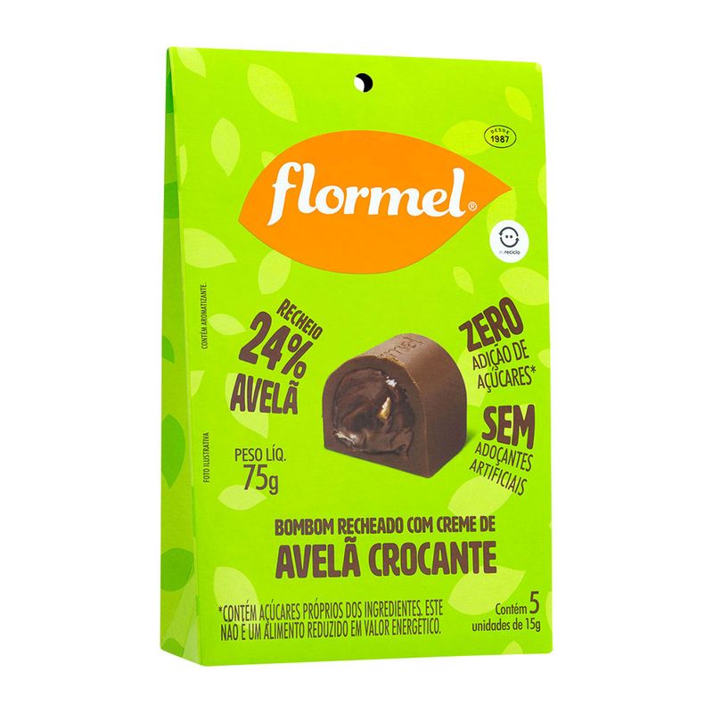 Bombom-Recehado-Com-Creme-De-Avela-Crocante-Sem-Acucar-Pouch-Flormel-75-G