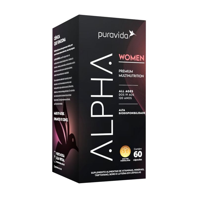 New-Alpha-Women-Puravida-Com-60-Capsulas