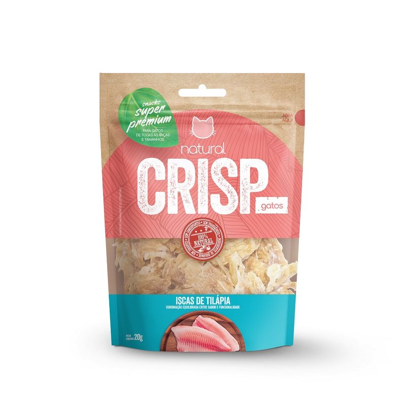 Snack-Desidratado-Para-Gatos-Chips-Iscas-De-Tilapia-Natural-Crisp-20-G