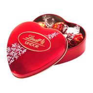 Bombom De Chocolate Ao Leite Suiço Lata Coração Lindor Lindt 50 G