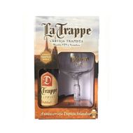 Kit Cerveja Garrafa 750 Ml E Taça Dubbel La Trappe