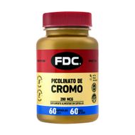Picolinato De Cromo 200 Mcg Fdc Com 60 Cápsulas