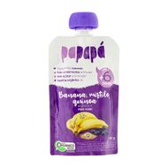 Papinha Orgânica De Banana, Mirtilo E Quinoa Sem Adição De Açúcar Papapá 100 G