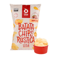 Batata Chips Rústica Lisa Sabor Churrasco Oba Bem Querer 280 G