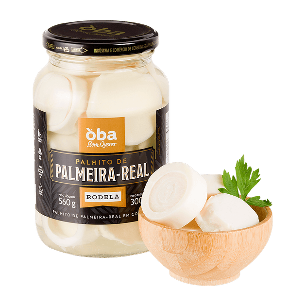 Palmito De Palmeira Real Rodela Oba Bem Querer 300 G | Oba Hortifruti