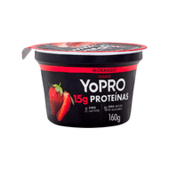 Iogurte Natural Cremoso De Morango Yopro 160g