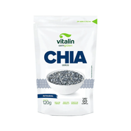 Chia Orgânica Em Grãos Vitalin 120g