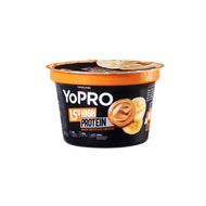 Iogurte Natural Cremoso De Banana Com Pasta De Amendoim Yopro 160g