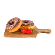 Donut Recheado Morango Cobertura Chocolate Melhor Bocado 2 Unidades 65 G