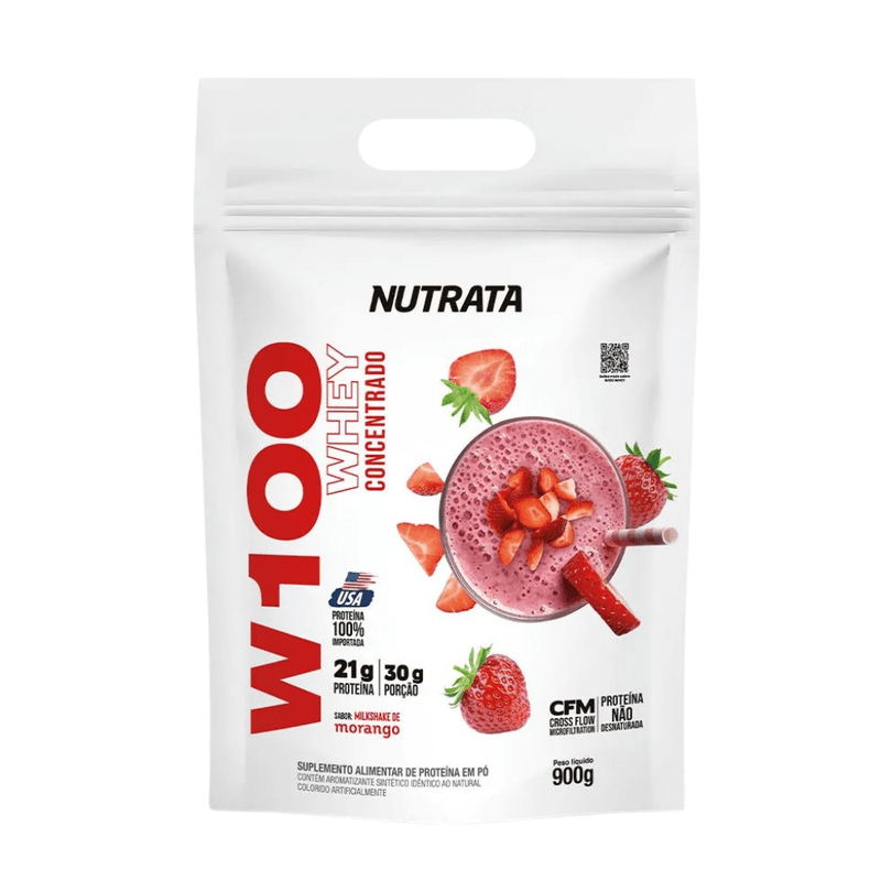 Whey-Concentrado-W100-Morango-Nutrata-900-Gr